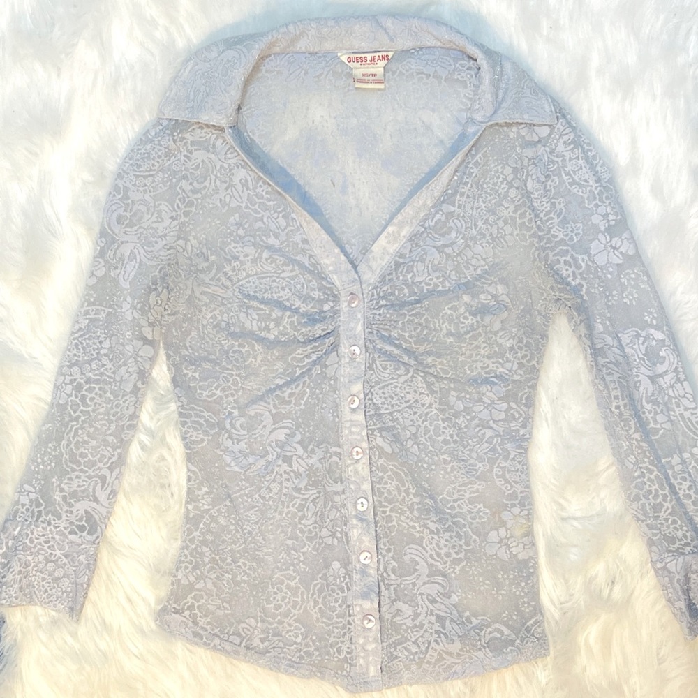 Guess ‘Lace Floral’ Blouse